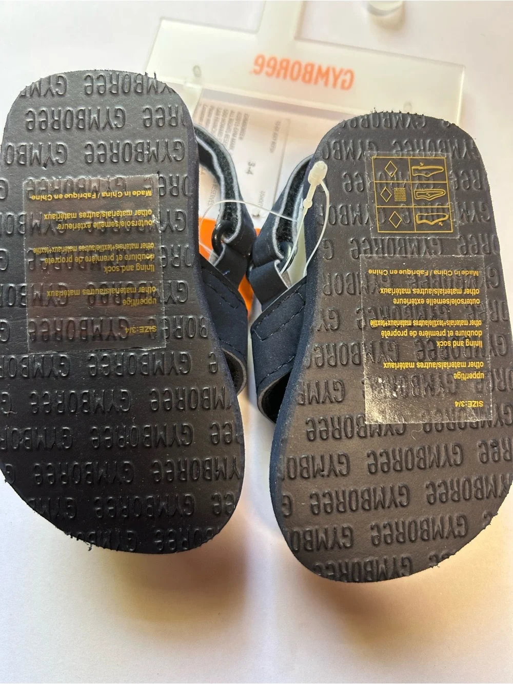 Gymboree Toddler Flip-Flops Sandals Navy Jaguar/Leopard Tropical Sz 3/4